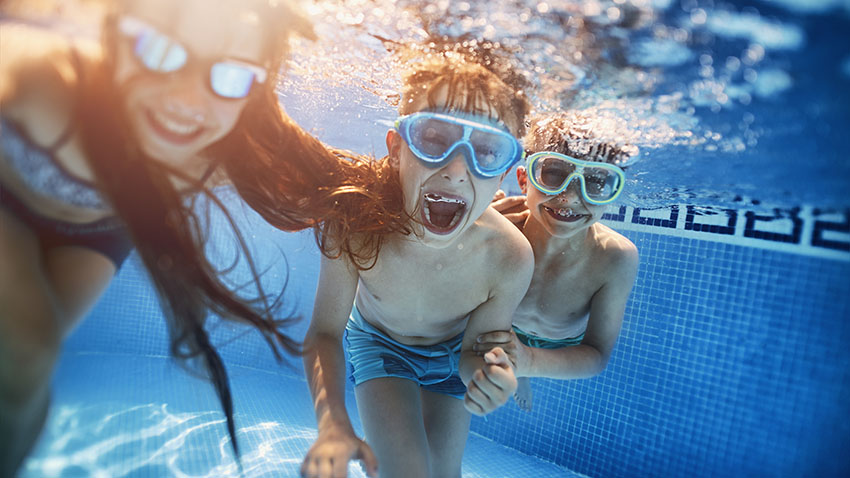 Kids in pool