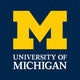 密歇根大学标志以海军蓝为背景，黄色M